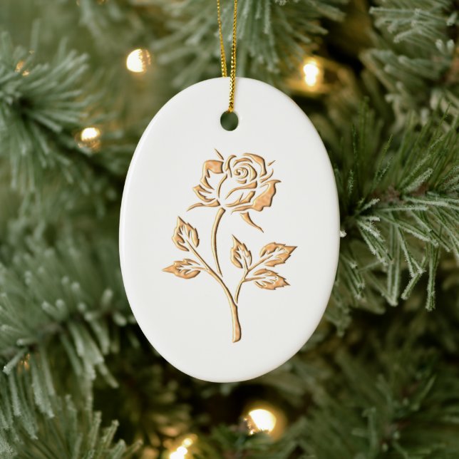 Rose Keramik Ornament (Baum)