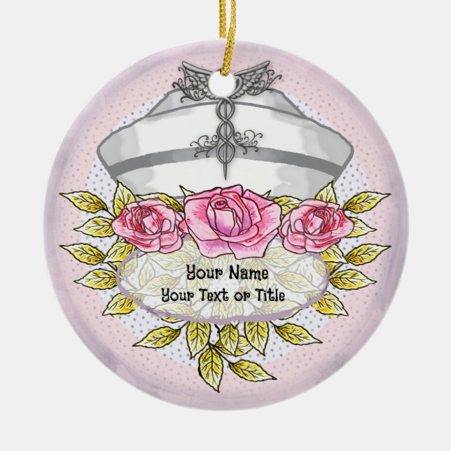 Rose Keramik Ornament (Vorne)