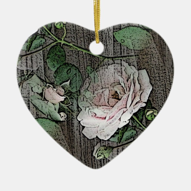 Rose Keramikornament (Vorne)