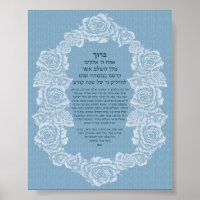 Rose Kerzenlicht Segen - blau