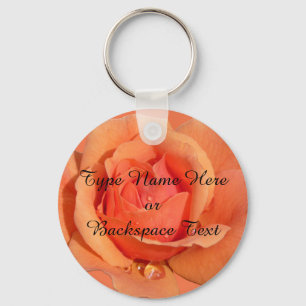Rose Key Chains Personalisiert Orange Rose Schlüss Schlüsselanhänger