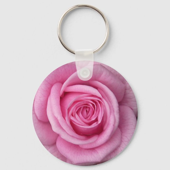 Rose Key Ketten fröhliche rosa Blume Geschenke Schlüsselanhänger (Vorderseite)