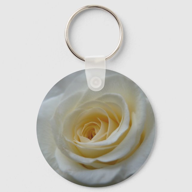 Rose Key Ketten fröhliche Weiße Blume Geschenke Schlüsselanhänger (Vorderseite)
