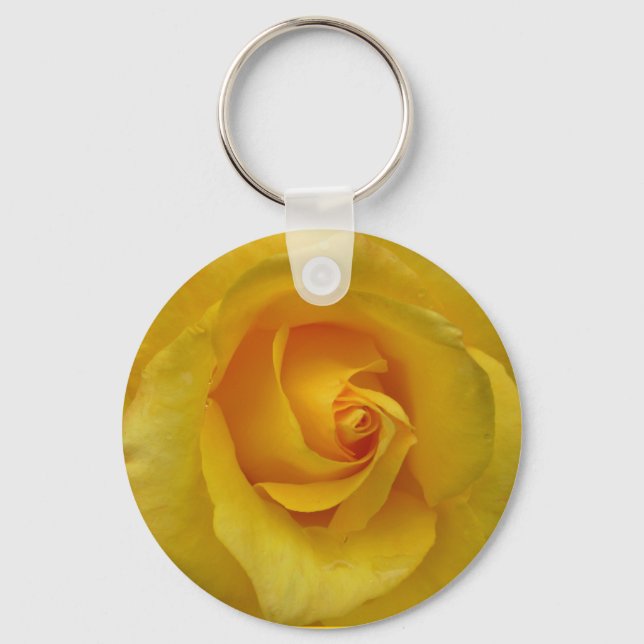 Rose Key Ketten Gelbe Blume Geschenke Schlüsselanhänger (Vorderseite)