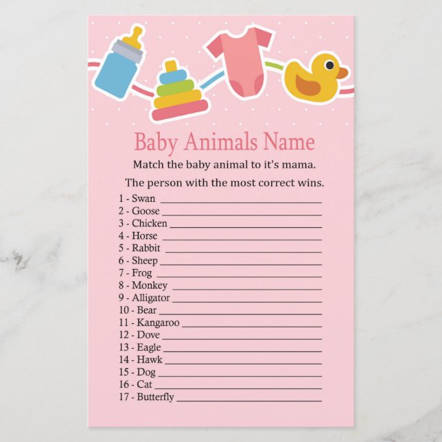 Rose Kinderspielzeug Baby Animes Name Spiel (Vorderseite)