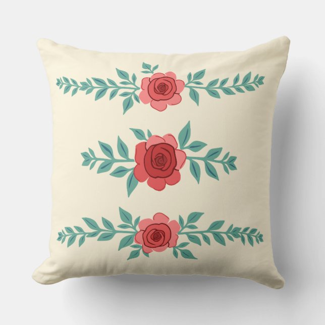 Rose Kissen (Vorderseite)