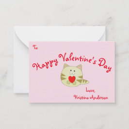 Rose Kitty Love Valentine's Day Taille du Carte de