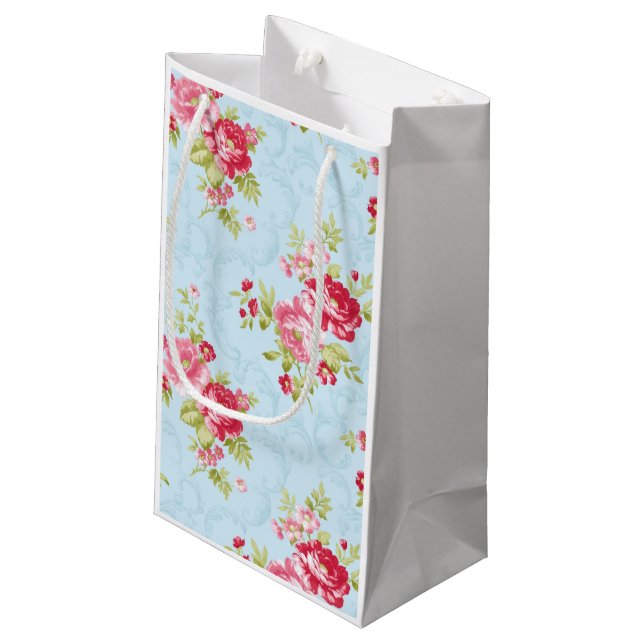 Rose Kleine Geschenktüte (Rückseite Schrägansicht)