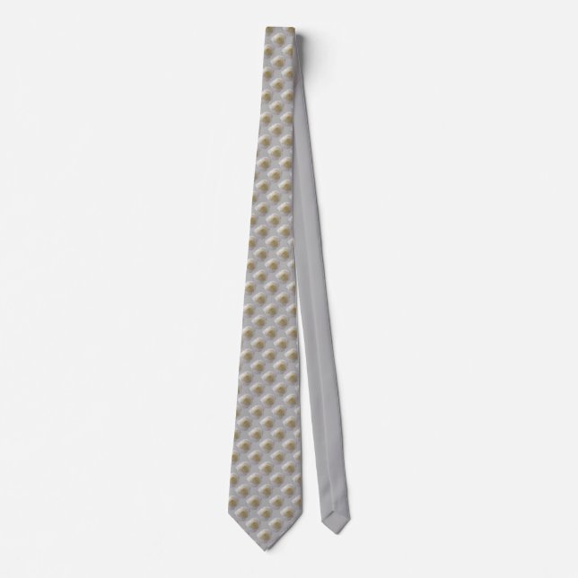 Rose Krawatte White Roses Necktie Silver Rose Neck (Vorderseite)