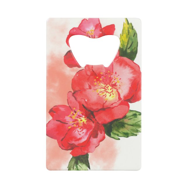 Rose Kreditkarten Flaschenöffner (Vorderseite)