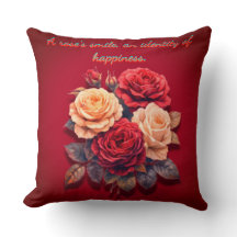 Rose Lächeln Kissen