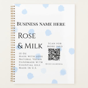 Rose lait fait main soap entreprise QR code ajoute