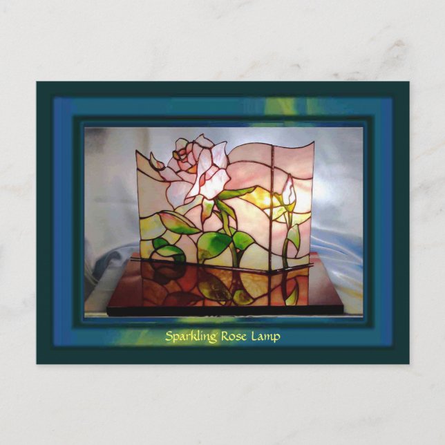 Rose Lamp Art Postkarte (Vorderseite)