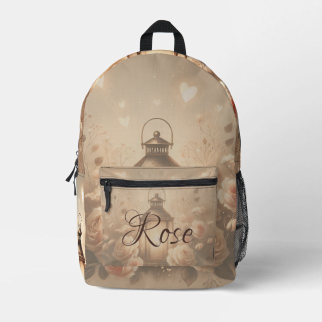 Rose Lantern Glow Bouquet Bedruckter Rucksack (Vorderseite)