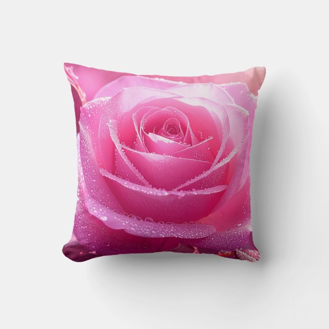 Rose Liebe Pillow mit Frederic Mistral Rose Kissen (Vorderseite)