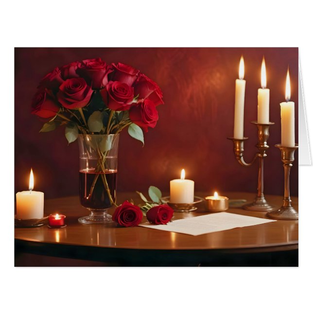 Rose Liebe Tender Romantisches Geschenk (Vorderseite (Horizontal))