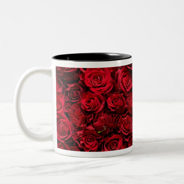 Rose Liebe Zweifarbige Tasse (Links)