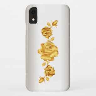 Rose liebt Design Gold auf Silber Case-Mate iPhone Hülle