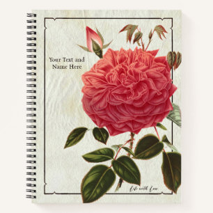 Rose Life mit Liebe Notebook - Blumengarm! Notizbuch