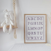 Rose Lila Alphabet Poster