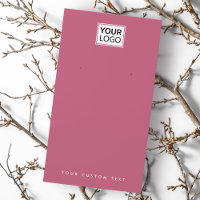 Rose Lila hinzufügen Logo Ohrring-Display-Karte