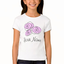 Rose Lilac Bouquet "Name Girls" T - Shirt