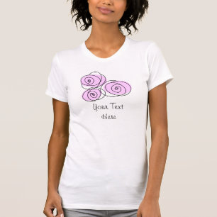 Rose Lilac Bouquet 'Text' T - Shirt