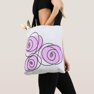 Rose Lilac Bouquet überall auf der Tasche gestreif