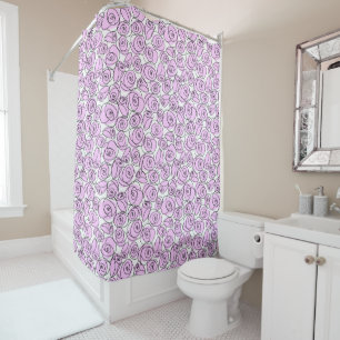 Rose Lilac Duschvorhang
