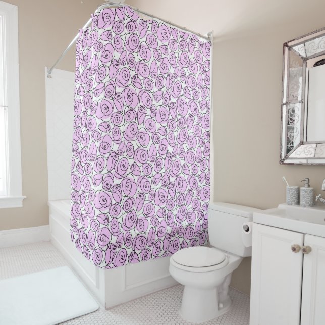 Rose Lilac Duschvorhang (Beispiel)