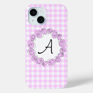 Rose Lilac Karo Monogram iPhone Gehäuse Case-Mate iPhone Hülle