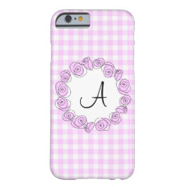 Rose Lilac Karo Monogram iPhone Gehäuse vertikal title_seo2