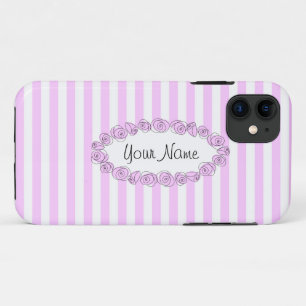 Rose Lilac Name gestreift iPhone Gehäuse horizonta Case-Mate iPhone Hülle