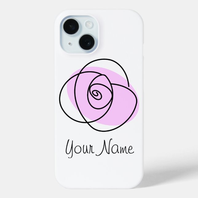Rose Lilac "Name" iPhone Fall Case-Mate iPhone Hülle (Rückseite)