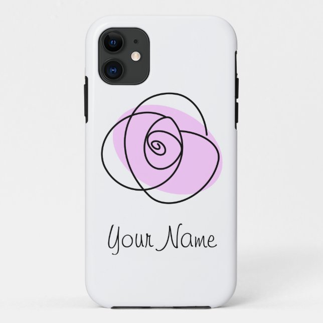Rose Lilac 'Nom' coque iphone (Dos)
