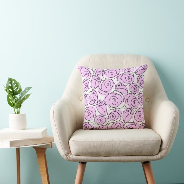 Rose Lilac Quadratzoll Kissen (Stuhl )