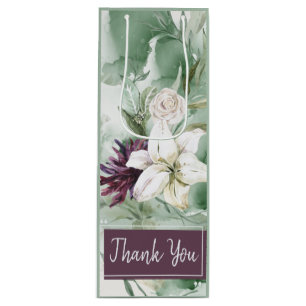 Rose, Lily, Magnolia Geschenktüte Für Weinflaschen