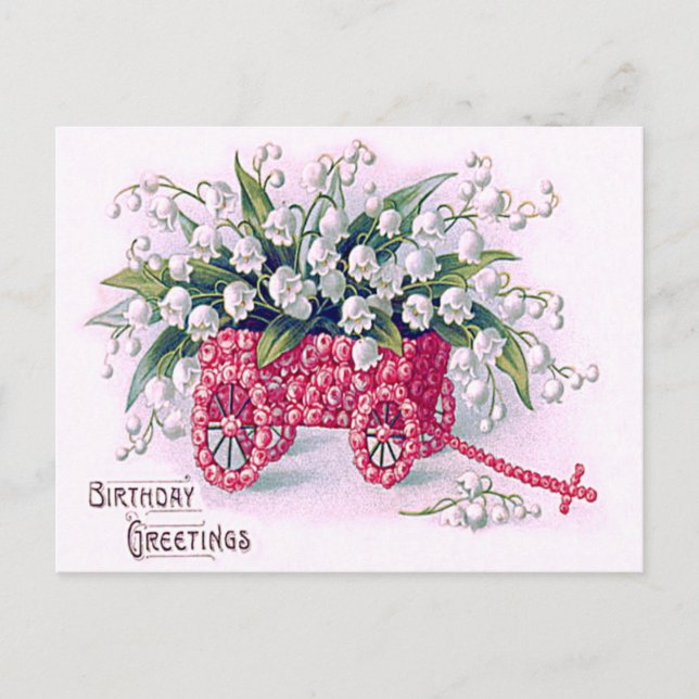 Rose Lily of the Valley Postkarte (Vorderseite)