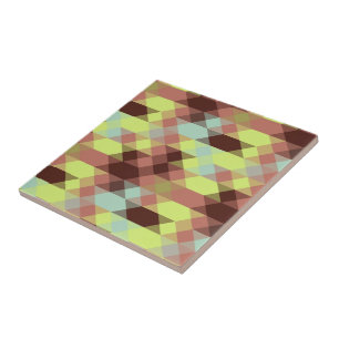 Rose, Limette, Gelb und Kaffeebohnen geometrisch Fliese