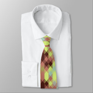 rose, limette, gelb und kaffeebohnen geometrisch krawatte