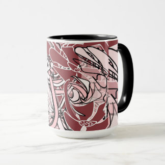  Rose Linework Mug Tasse