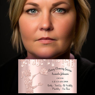 Rose-Logo für Classy Clearing Services Visitenkarte