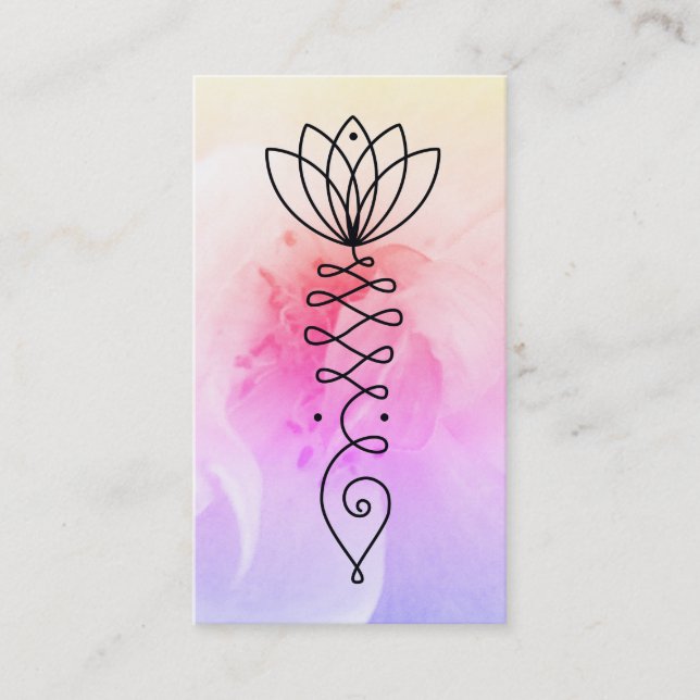 *~* Rose Lotus Herz Nirvana Massage Reiki Yoga Visitenkarte (Vorderseite)