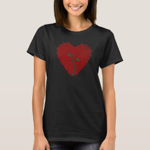 Rose Lover Herzstück Botanischer Garten Blume Blos T-Shirt