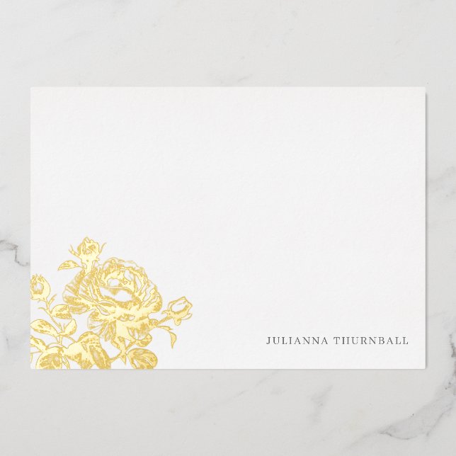 Rose Luxe Personal Stationery Folieneinladung (Vorderseite)