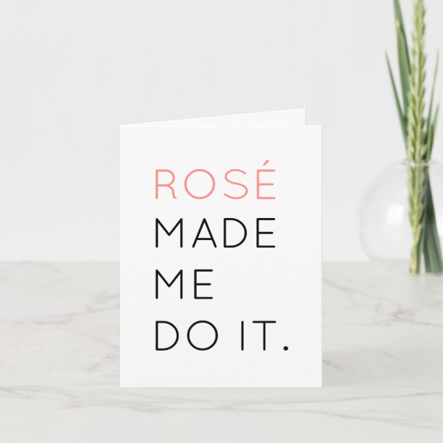 Rosé m'a fait faire la carte de voeux (Devant)
