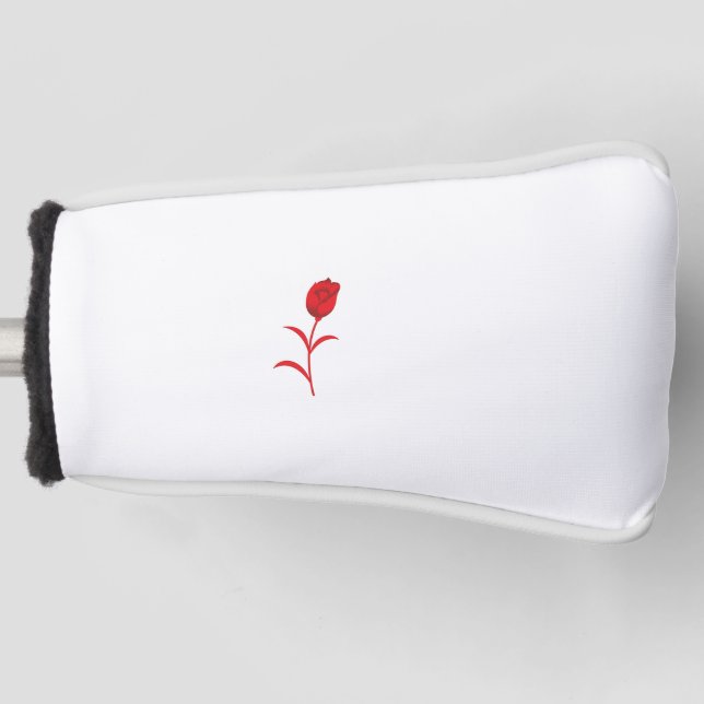 Rose Madder, Lava Red, Blumendesign Golf Headcover (Vorderseite)