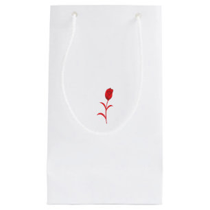 Rose Madder, Lava Red, Blumendesign Kleine Geschenktüte