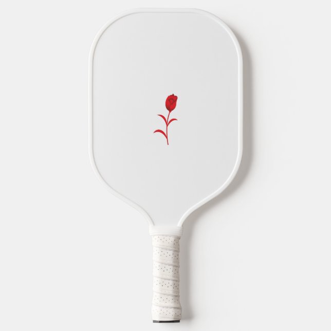 Rose Madder, Lava Red, Blumendesign Pickleball Schläger (Vorderseite)