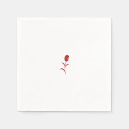 Rose Madder, Lava Red, Blumendesign Serviette